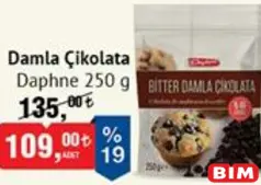 DAPHNE DAMLA ÇİKOLATA 250 G fiyat ve kampanya bilgisi